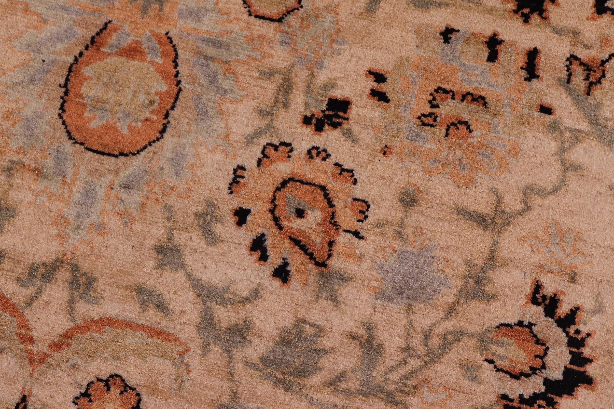 handmade Traditional New Asif Tan Lt. Gold Hand Knotted RECTANGLE 100% WOOL area rug 9x12