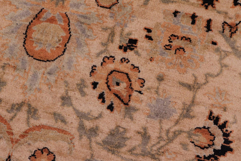 handmade Traditional New Asif Tan Lt. Gold Hand Knotted RECTANGLE 100% WOOL area rug 9x12