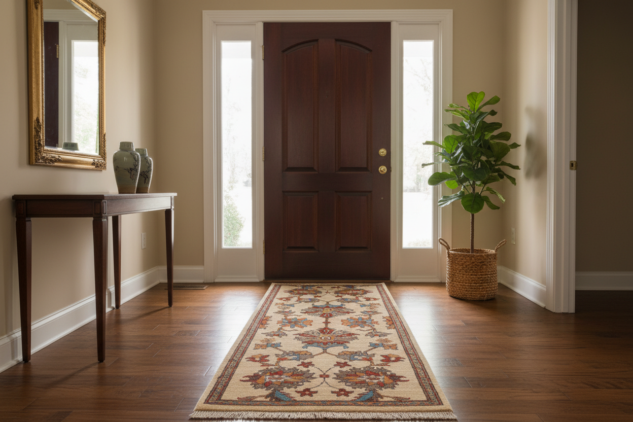handmade Traditional Kafkaz Beige Rust Hand Knotted RUNNER 100% WOOL area rug 3' x 5'