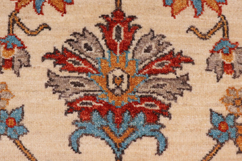 handmade Traditional Kafkaz Beige Rust Hand Knotted RUNNER 100% WOOL area rug 3' x 5'