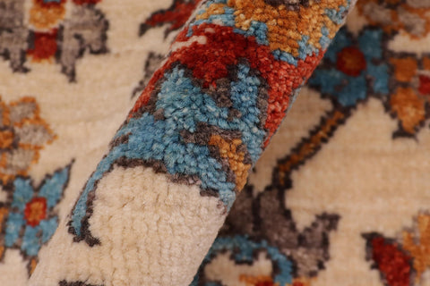 handmade Traditional Kafkaz Beige Rust Hand Knotted RUNNER 100% WOOL area rug 3' x 5'