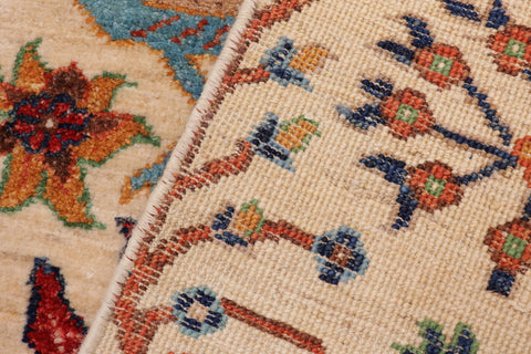 handmade Traditional Kafkaz Beige Rust Hand Knotted RUNNER 100% WOOL area rug 3' x 5'