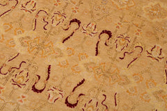 Semi-Antique Agra Ola Tan/Beige Wool Rug - 9'0''X12'3''