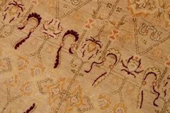 Semi-Antique Agra Ola Tan/Beige Wool Rug - 9'0''X12'3''