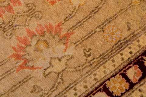 handmade Transitional Agra Tan Beige Hand Knotted RECTANGLE 100% WOOL area rug 9 x 12