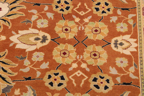 handmade Transitional Hashmi Brown Black Hand Knotted RECTANGLE 100% WOOL area rug 9 x 12