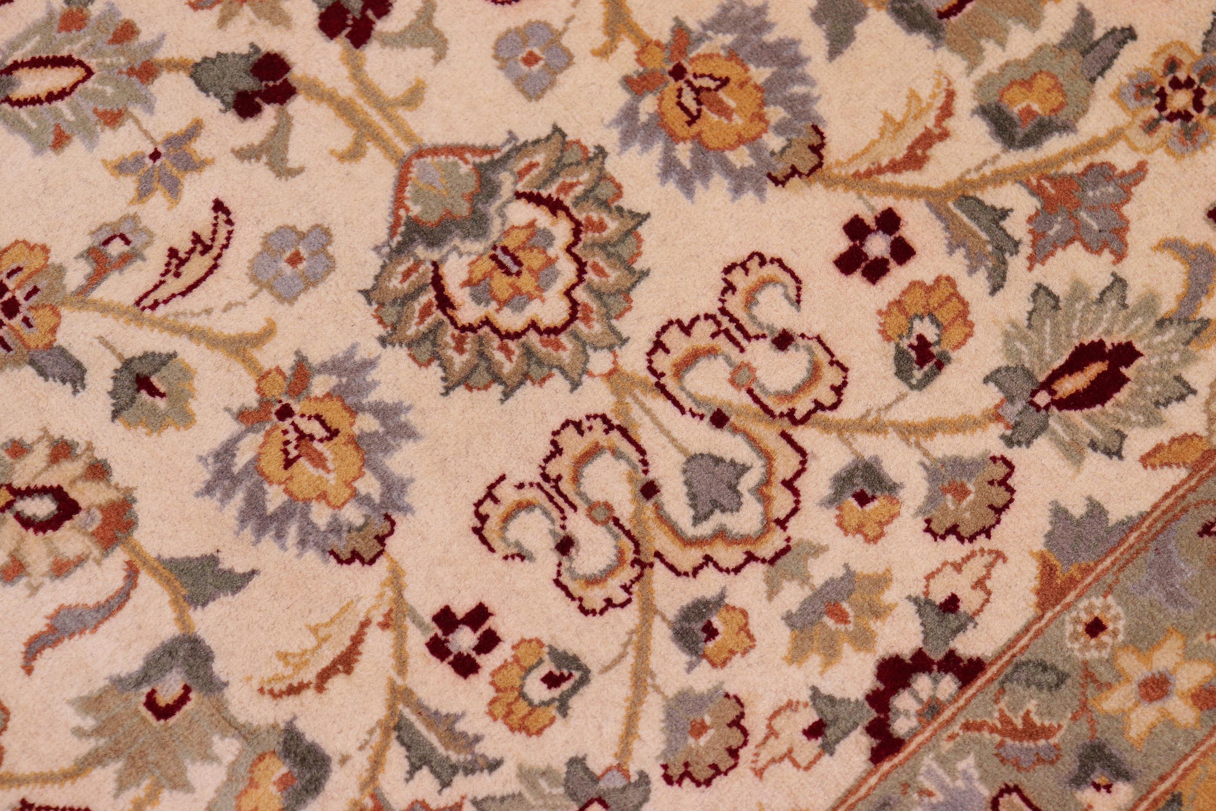 handmade Traditional  Beige Tan Hand Knotted RECTANGLE 100% WOOL area rug 9x12