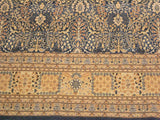 handmade Traditional Tabriz Blue Gold Hand Knotted RECTANGLE 100% WOOL area rug 9x12
