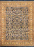 Traditional Tabriz Maribel Blue Gold Hand Knotted Area rugs 9 x 12