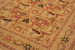 Antique Susanne Gold/Tan Wool Rug - 9'0''X11'10''