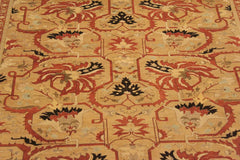 Antique Susanne Gold/Tan Wool Rug - 9'0''X11'10''