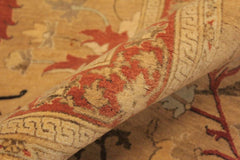 Antique Susanne Gold/Tan Wool Rug - 9'0''X11'10''