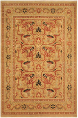 Traditional Kaffas Susanne Gold Tan Hand Knotted Area rugs 9X12