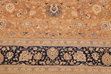 Semi-Antique Agra Bette Rust/Blue Wool Rug - 9'0'' x 12'3''