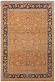 Semi-Antique Agra Bette Rust/Blue Wool Rug - 9'0'' x 12'3''