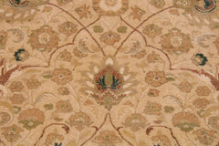 Vintage Persian Taj Susana Beige/Taupe Wool Rug - 9'1''X11'11''