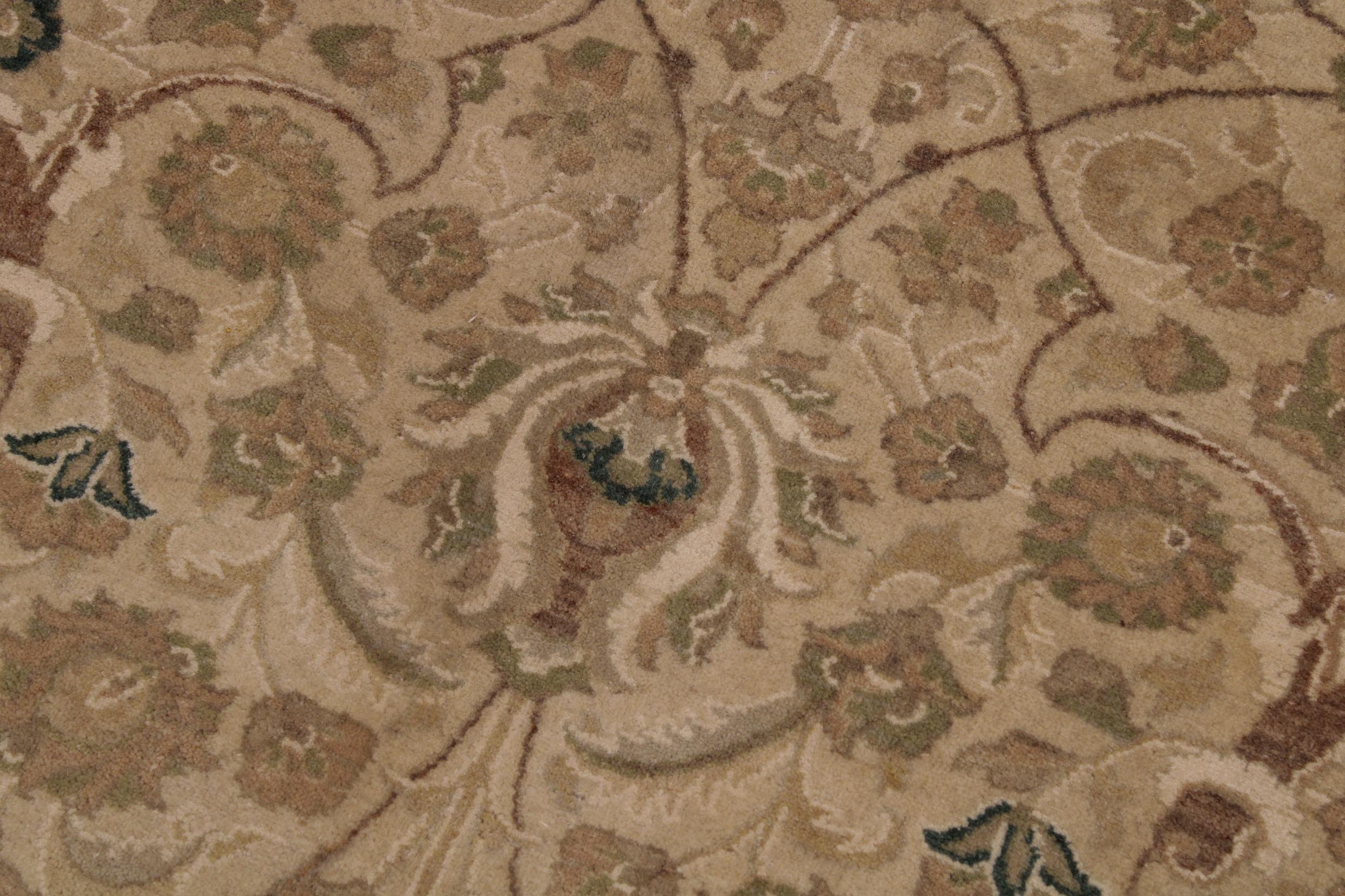 handmade Transitional Taj Beige Taupe Hand Knotted RECTANGLE 100% WOOL area rug 9x12