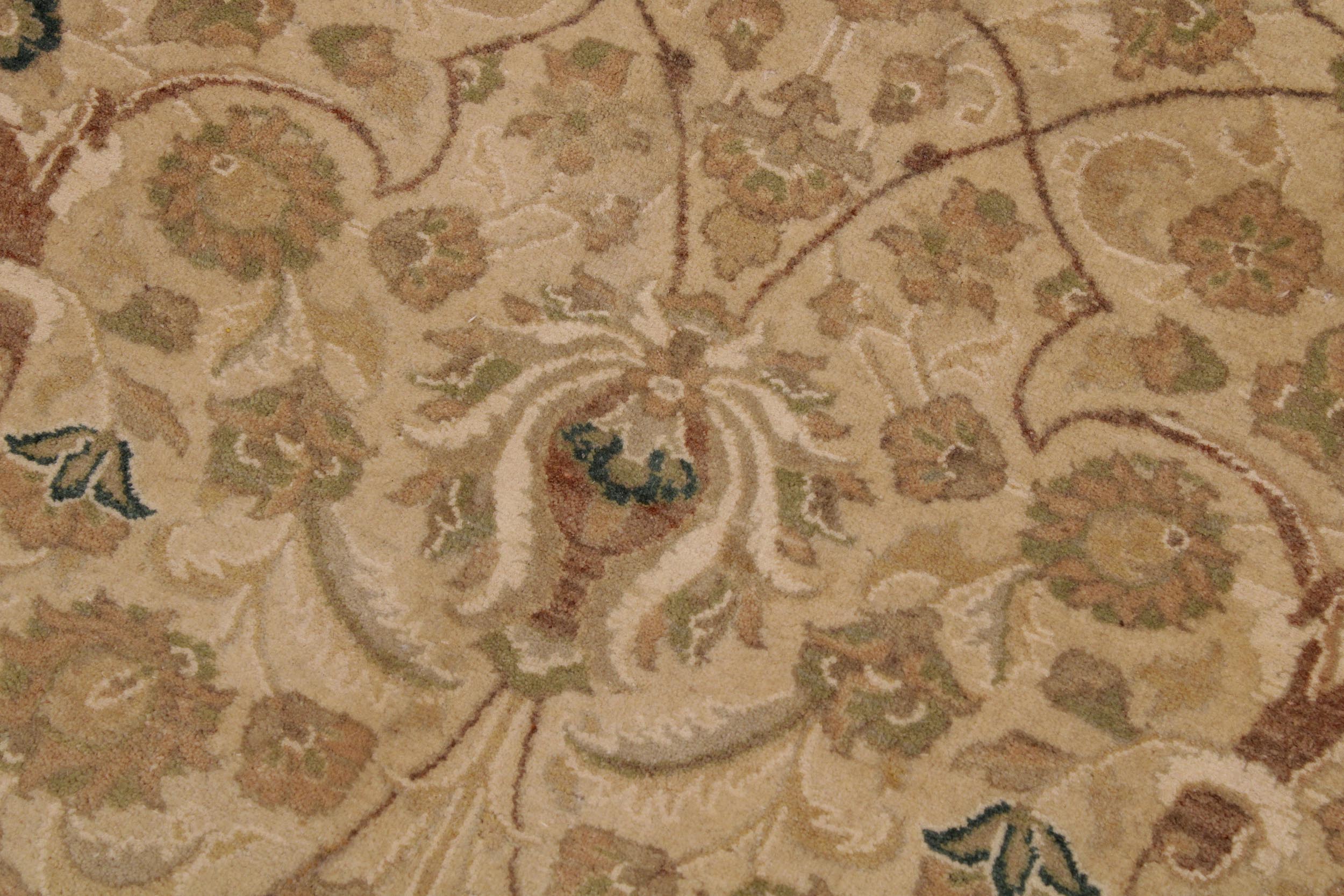 handmade Transitional Taj Beige Taupe Hand Knotted RECTANGLE 100% WOOL area rug 9 x 12