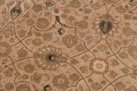 handmade Transitional Taj Beige Taupe Hand Knotted RECTANGLE 100% WOOL area rug 9x12