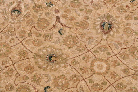 handmade Transitional Taj Beige Taupe Hand Knotted RECTANGLE 100% WOOL area rug 9 x 12