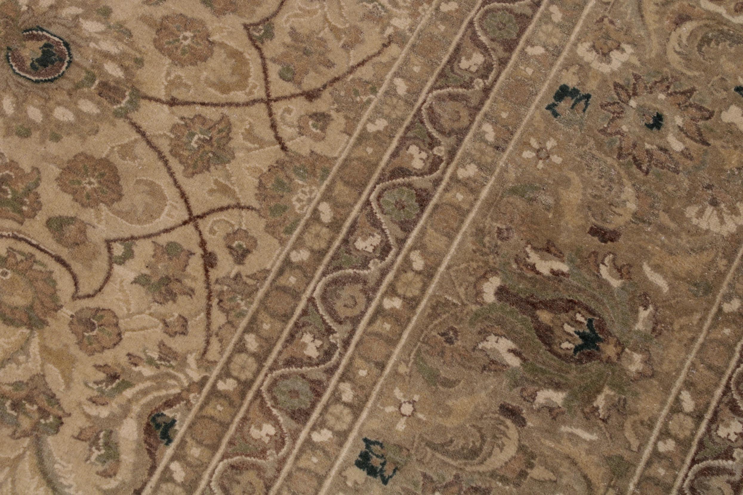 handmade Transitional Taj Beige Taupe Hand Knotted RECTANGLE 100% WOOL area rug 9x12