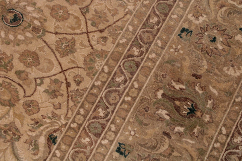 handmade Transitional Taj Beige Taupe Hand Knotted RECTANGLE 100% WOOL area rug 9x12