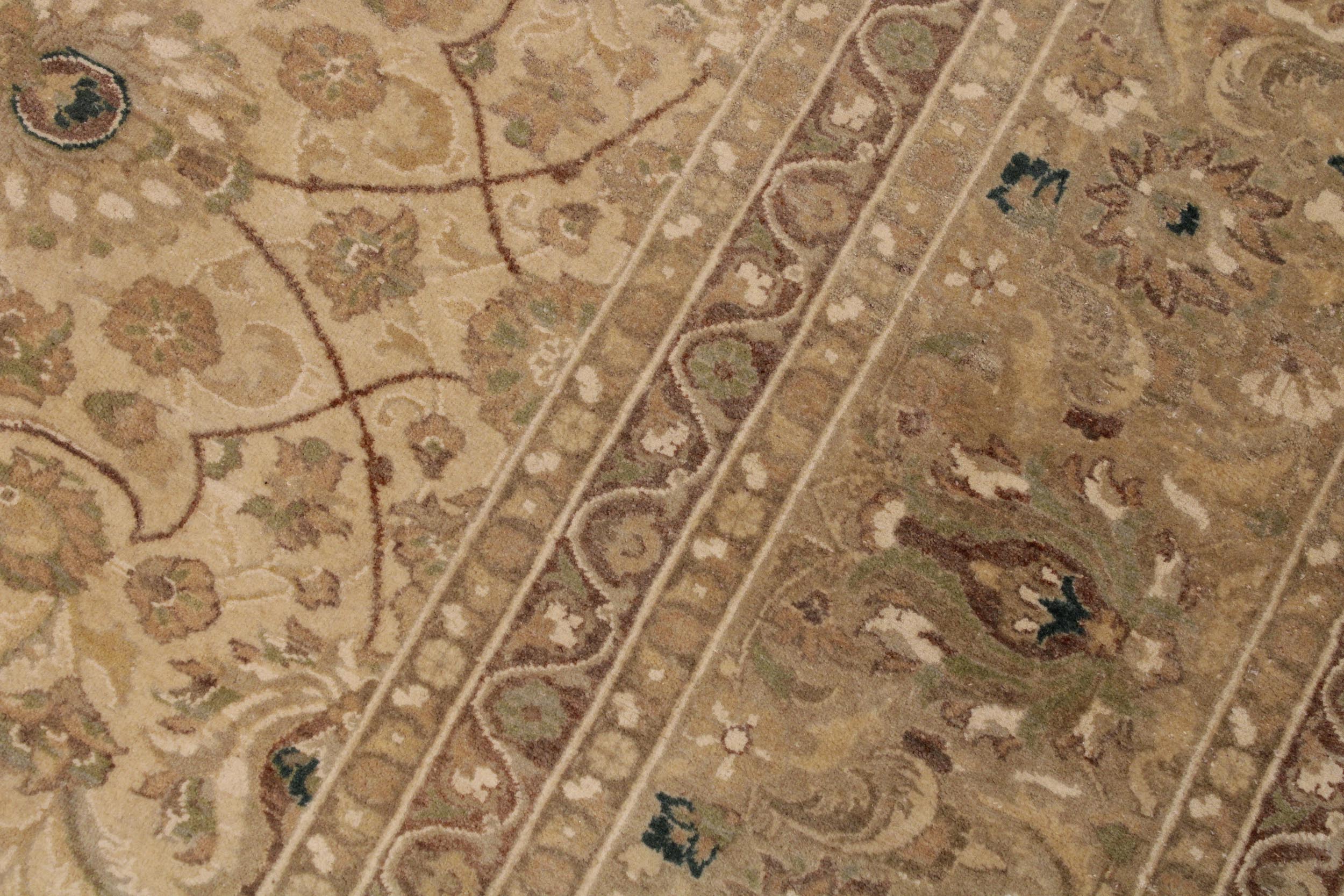 handmade Transitional Taj Beige Taupe Hand Knotted RECTANGLE 100% WOOL area rug 9 x 12