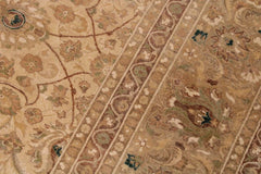 Vintage Persian Taj Susana Beige/Taupe Wool Rug - 9'1''X11'11''