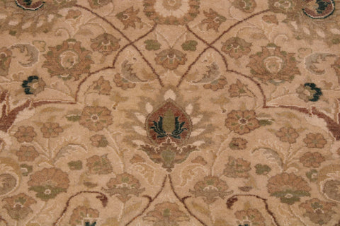 handmade Transitional Taj Beige Taupe Hand Knotted RECTANGLE 100% WOOL area rug 9x12
