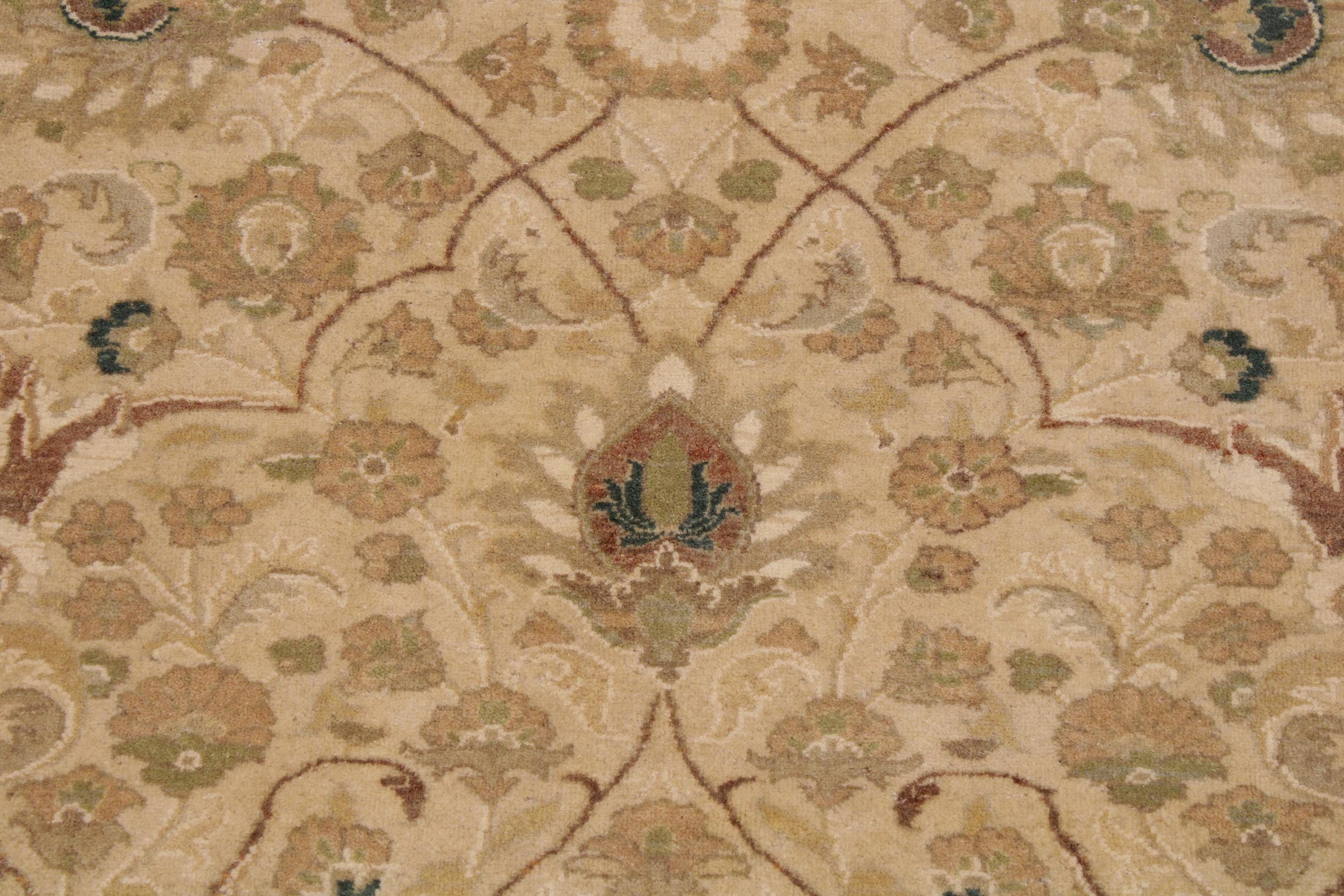 handmade Transitional Taj Beige Taupe Hand Knotted RECTANGLE 100% WOOL area rug 9 x 12