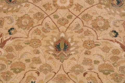 handmade Transitional Taj Beige Taupe Hand Knotted RECTANGLE 100% WOOL area rug 9 x 12