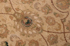 Vintage Persian Taj Susana Beige/Taupe Wool Rug - 9'1''X11'11''