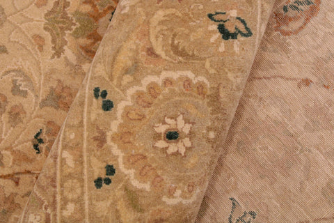 handmade Transitional Taj Beige Taupe Hand Knotted RECTANGLE 100% WOOL area rug 9 x 12