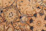 Vintage Tabriz Ping Brown/Blue Wool Rug - 8'10'' x 12'2''