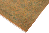 Semi-Antique Elise Brown/Green Wool Rug - 9'0'' x 11'6''