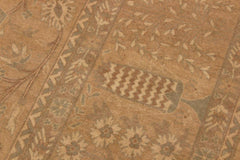 Vintage Persian Cecile Tan/Gold Wool Rug - 9'2''X12'2''