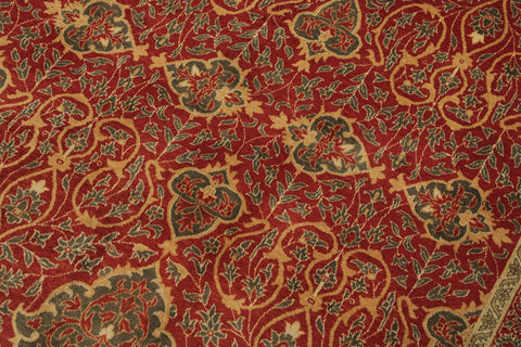 handmade Transitional Veg Dye Rust Green Hand Knotted RECTANGLE 100% WOOL area rug 9x12