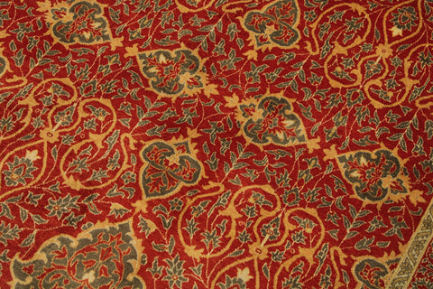 handmade Transitional Veg Dye Rust Green Hand Knotted RECTANGLE 100% WOOL area rug 9 x 12