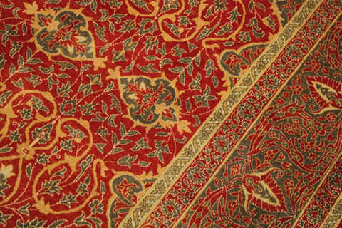 handmade Transitional Veg Dye Rust Green Hand Knotted RECTANGLE 100% WOOL area rug 9 x 12