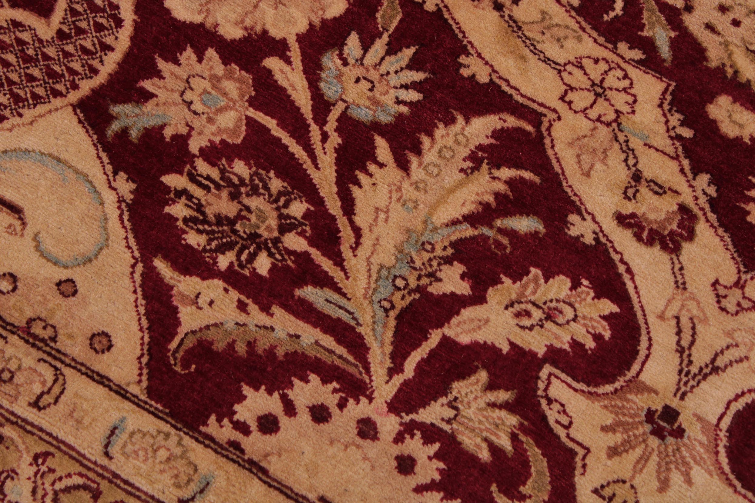 handmade Traditional Agra #2 Red Lt. Blue Hand Knotted RECTANGLE 100% WOOL area rug 9x12