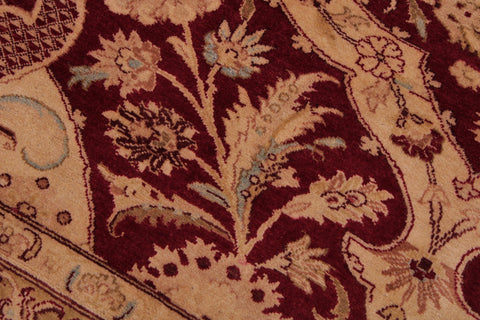 handmade Traditional Agra #2 Red Lt. Blue Hand Knotted RECTANGLE 100% WOOL area rug 9x12
