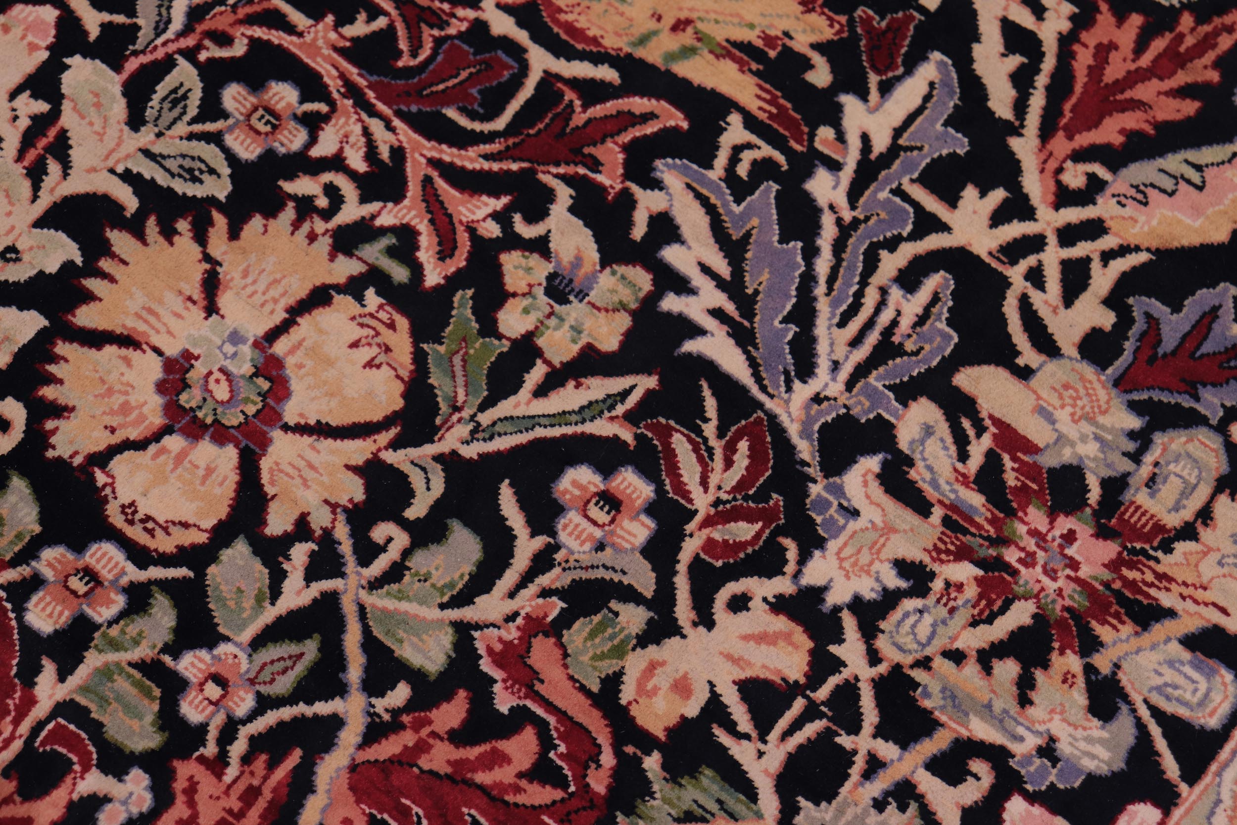 handmade Transitional Gulshanayub Black Black Hand Knotted RECTANGLE 100% WOOL area rug 9' x 12'