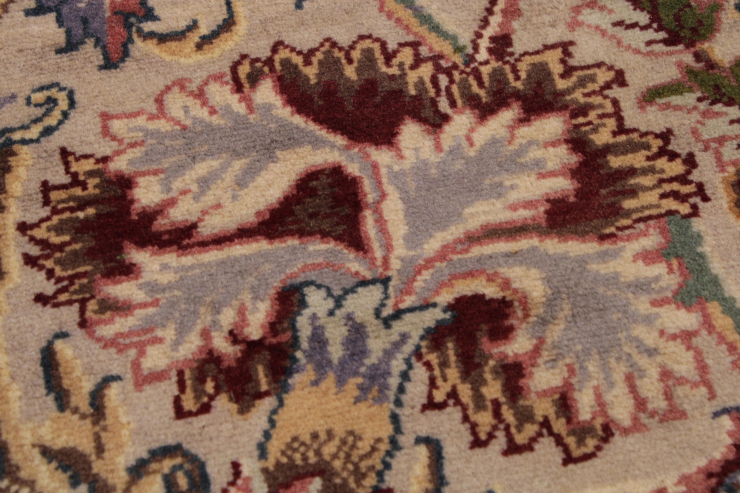 handmade Transitional Irfan Lt. Gray Teal Green Hand Knotted RECTANGLE 100% WOOL area rug 9x12