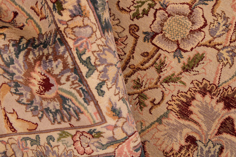 handmade Transitional Irfan Lt. Gray Teal Green Hand Knotted RECTANGLE 100% WOOL area rug 9x12
