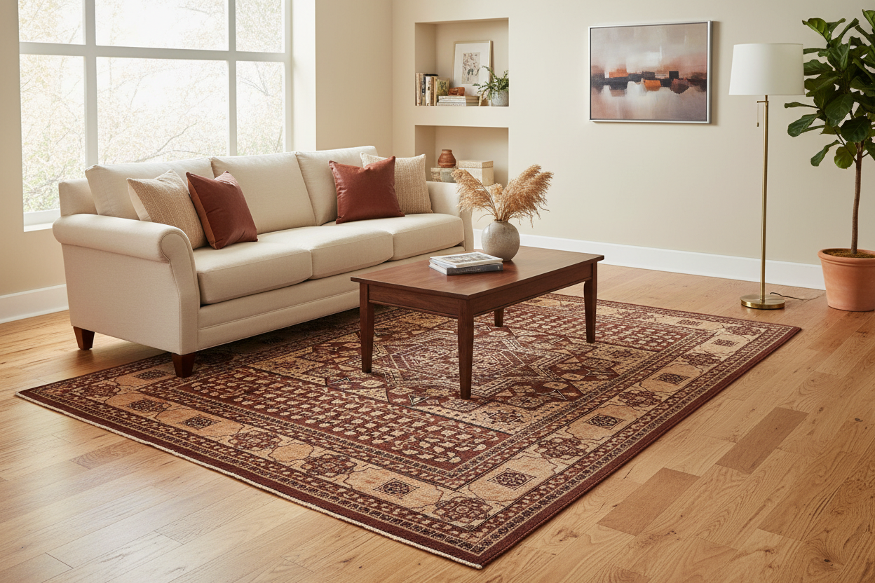 handmade Traditional Kafkaz Brown Tan Hand Knotted RECTANGLE 100% WOOL area rug 8' x 10'
