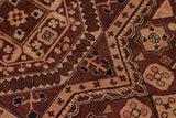 handmade Traditional Kafkaz Brown Tan Hand Knotted RECTANGLE 100% WOOL area rug 8 x 10