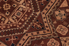 handmade Traditional Kafkaz Brown Tan Hand Knotted RECTANGLE 100% WOOL area rug 8X10