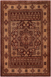 handmade Traditional Kafkaz Brown Tan Hand Knotted RECTANGLE 100% WOOL area rug 8 x 10