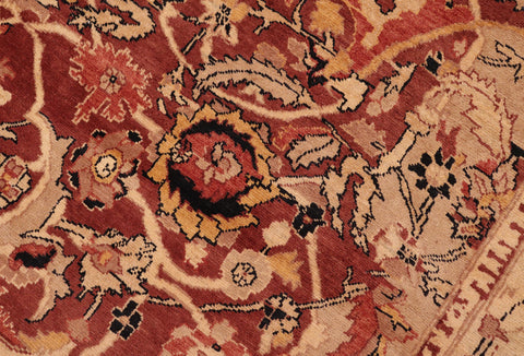 handmade Traditional Kafkaz Red Beige Hand Knotted RECTANGLE 100% WOOL area rug 8' x 10'