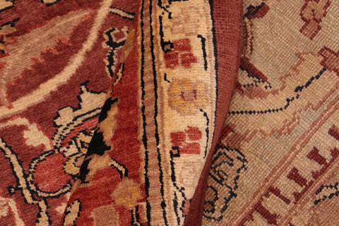 handmade Traditional Kafkaz Red Beige Hand Knotted RECTANGLE 100% WOOL area rug 8' x 10'